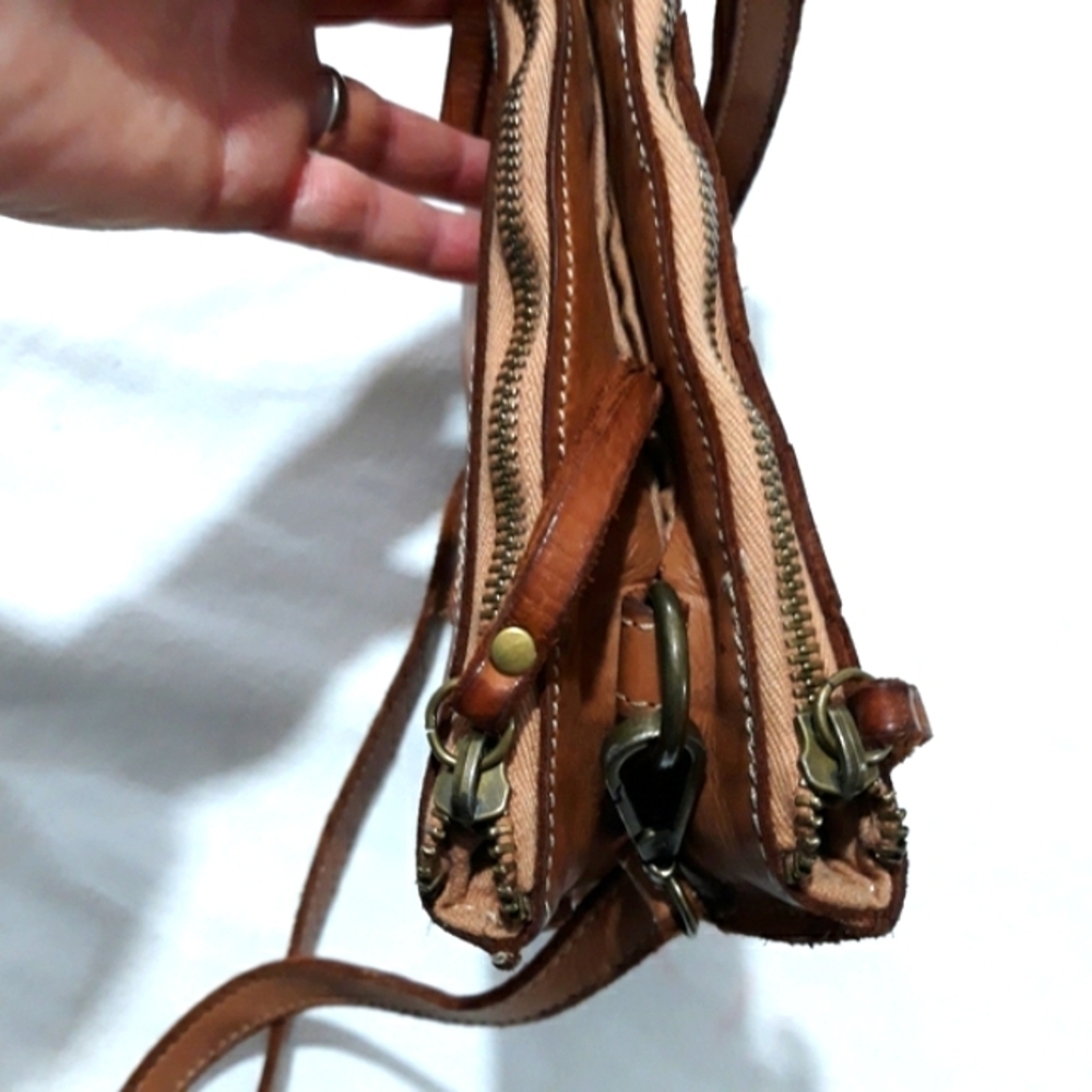 Constanza Rota Genuine Leather Shoulder/ Crossbody Brown Bag Made in Italy - Picture 6 of 11